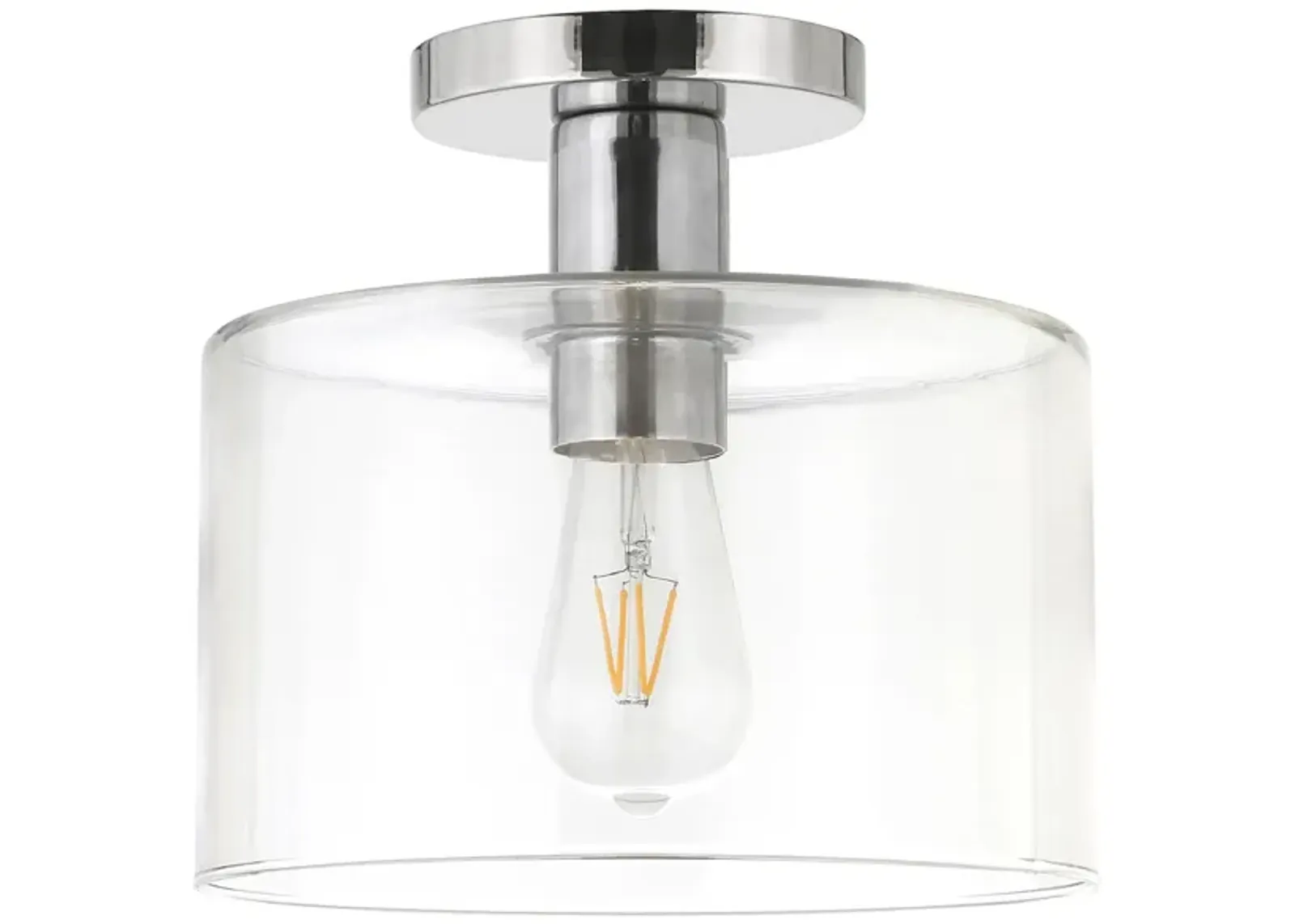 Embla Semi-Flush Mount in Polished Nickel by Hudson & Canal