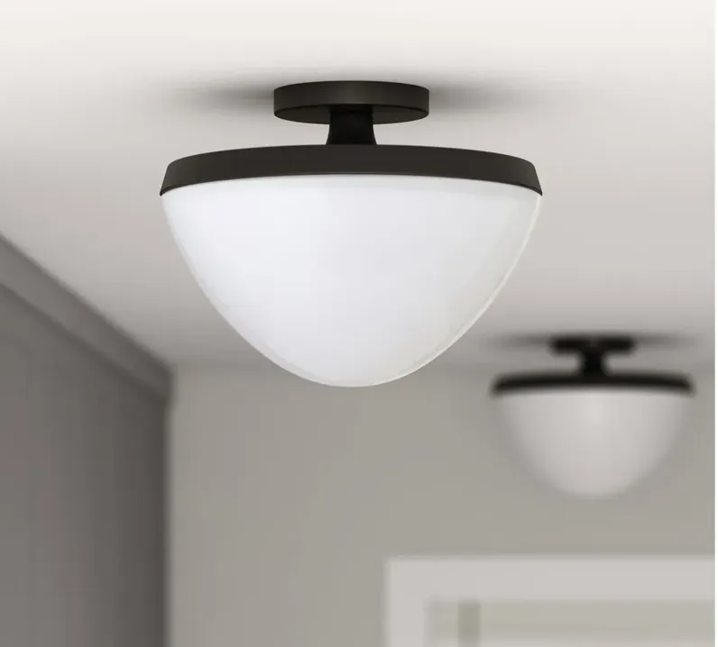 Gayle Semi-Flush Mount in Matte Black by Hudson & Canal