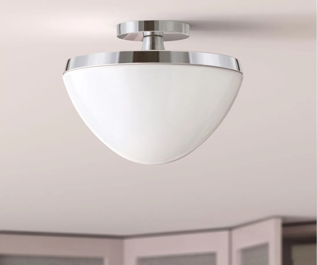 Gayle Semi-Flush Mount in Polished Nickel by Hudson & Canal