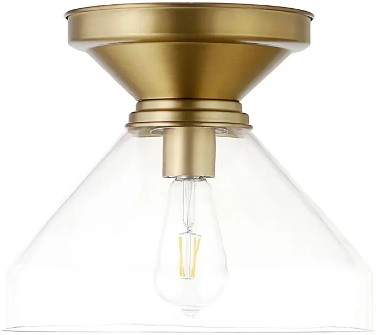 Maeve Semi-Flush Mount in Brushed Brass by Hudson & Canal