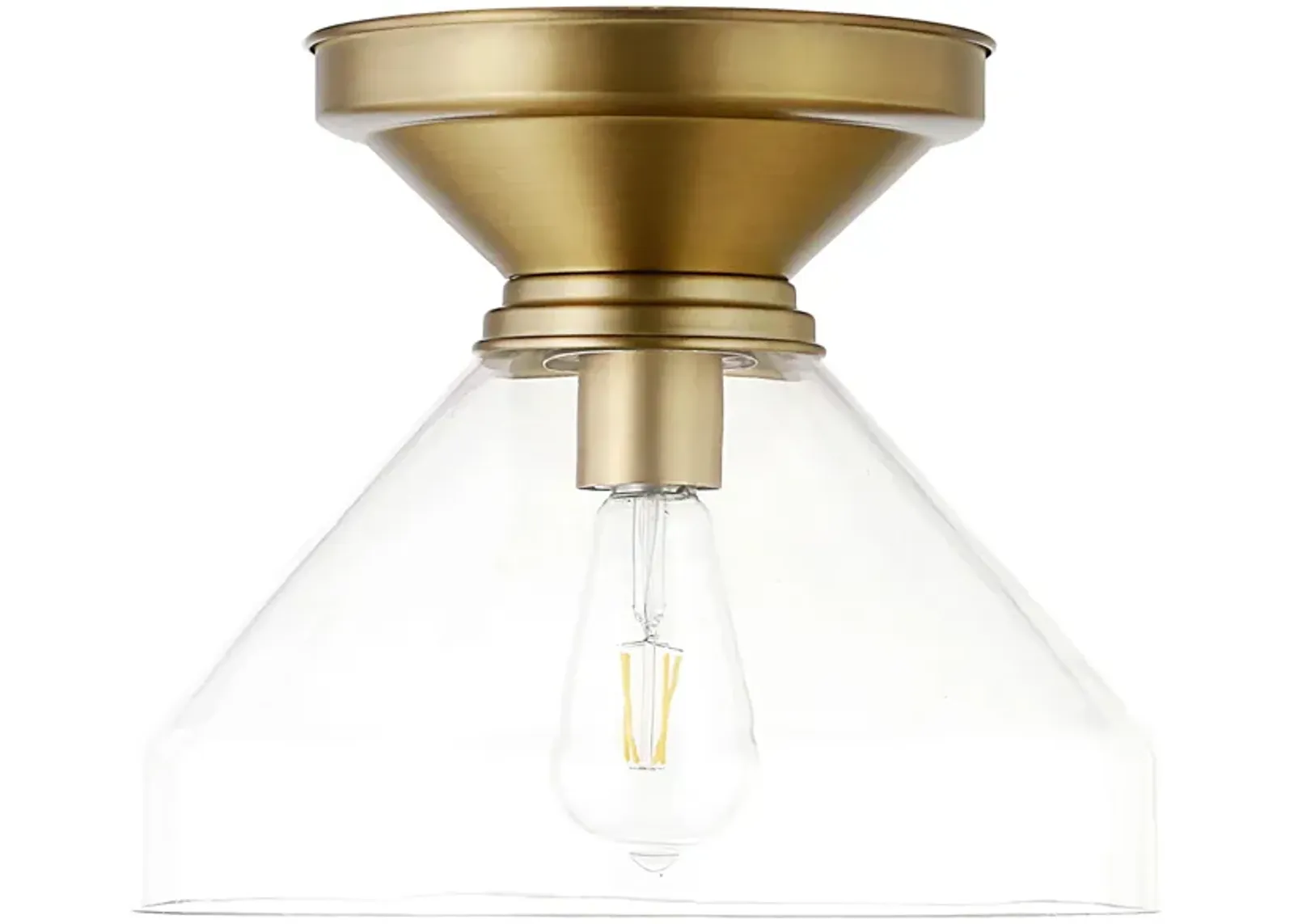 Maeve Semi-Flush Mount in Brushed Brass by Hudson & Canal