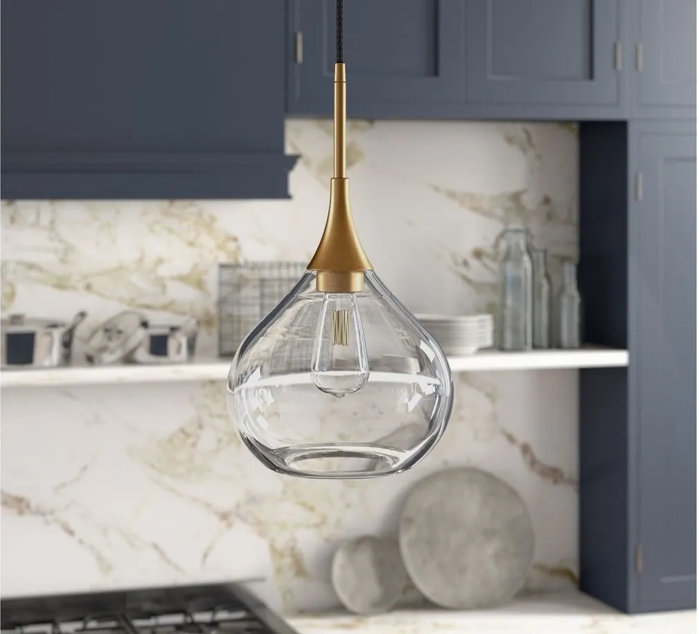 Avery Pendant in Brass by Hudson & Canal