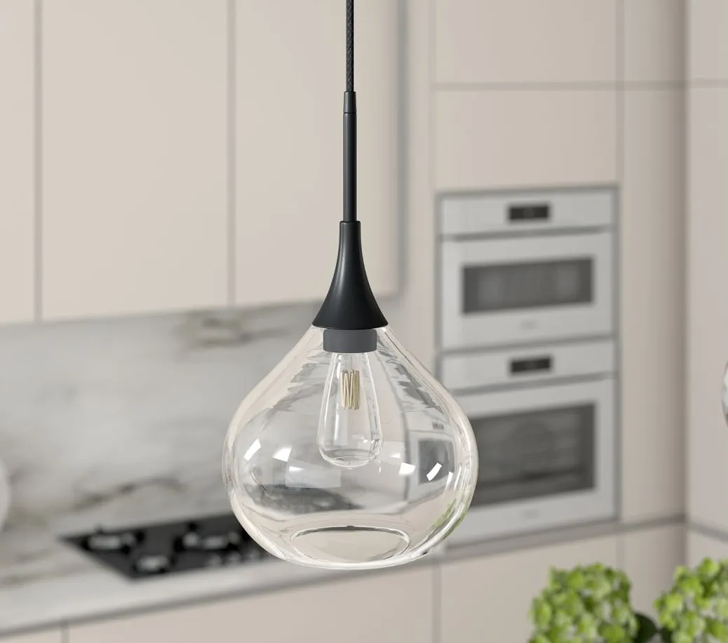 Avery Pendant in Matte Black by Hudson & Canal