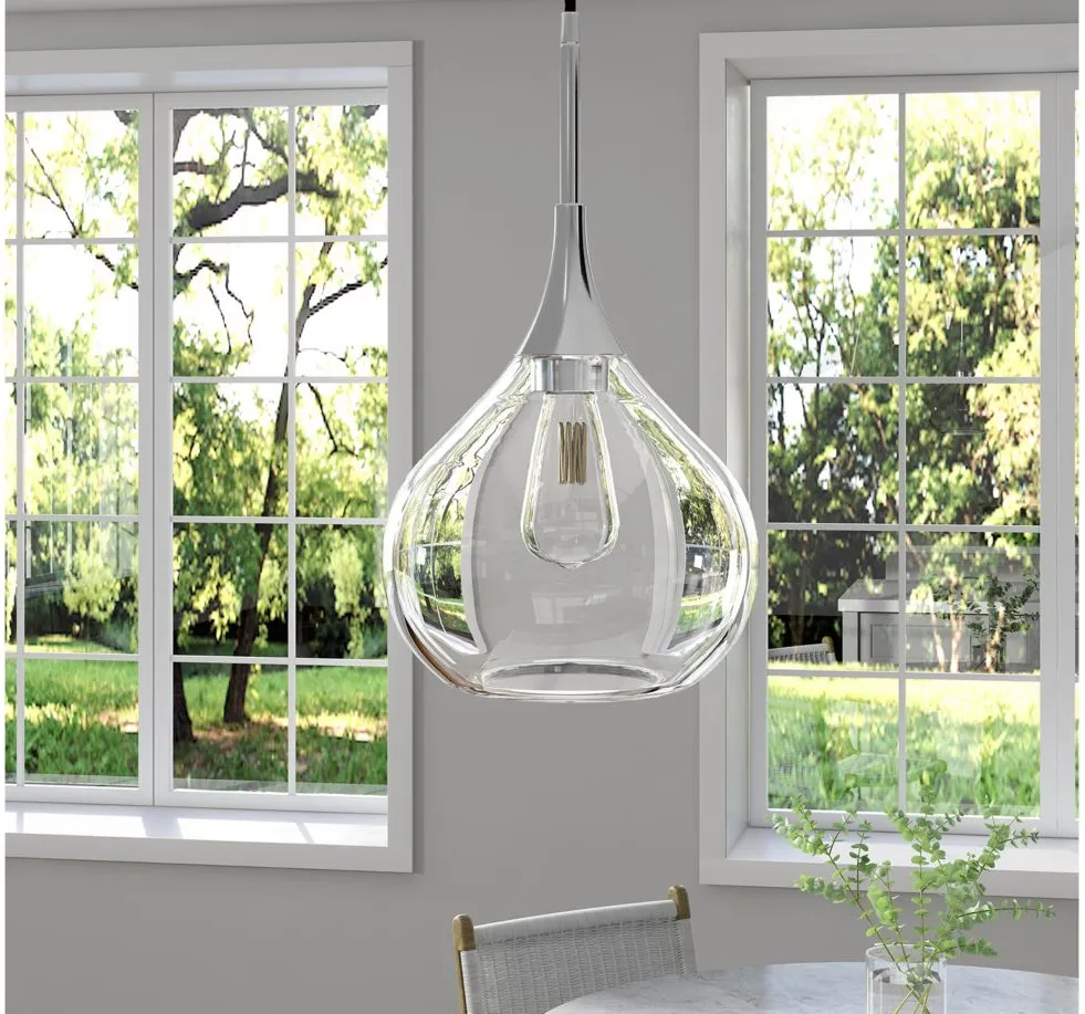 Avery Pendant in Polished Nickel by Hudson & Canal