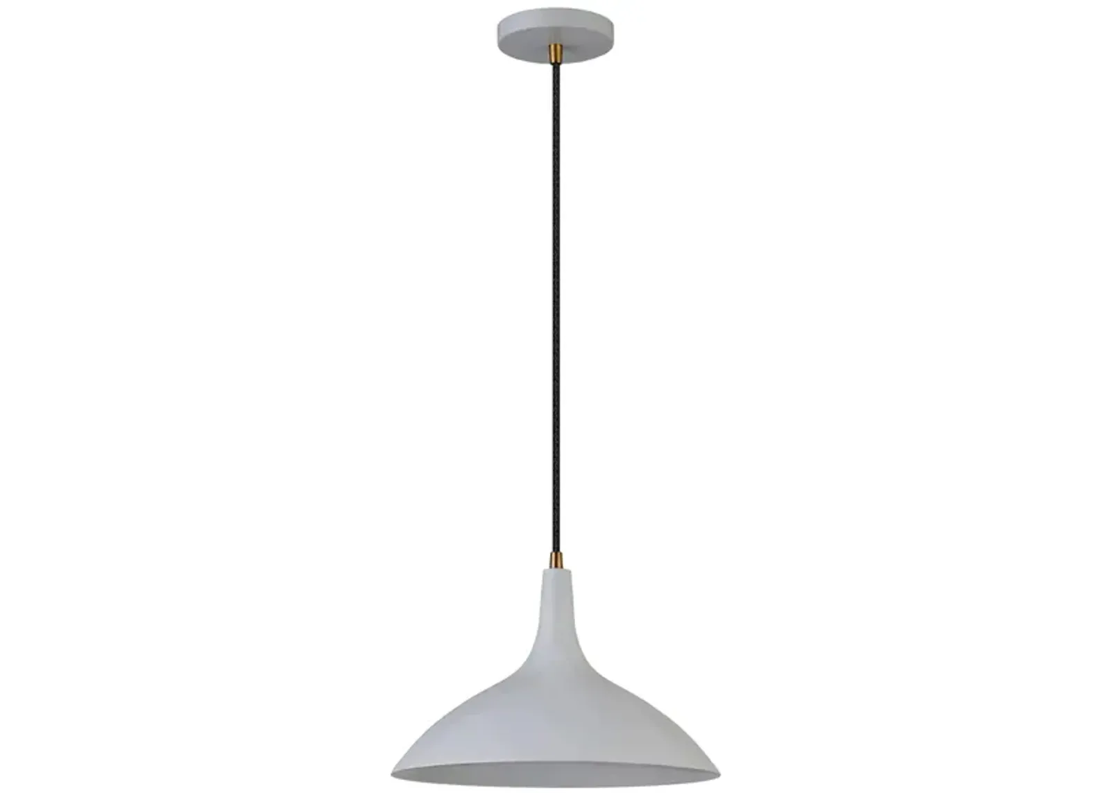 Emily Metal Pendant in Matte Gray/Brass by Hudson & Canal