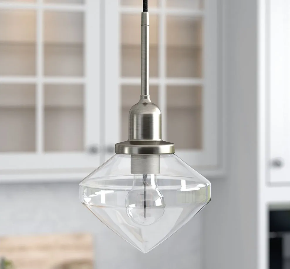 Lauren Pendant in Brushed Nickel by Hudson & Canal