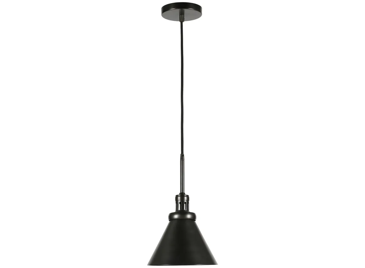 Marcio Metal Pendant in Blackened Steel by Hudson & Canal