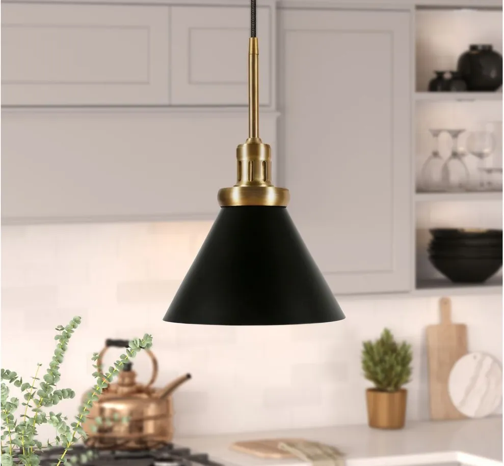 Marcio Metal Pendant in Blackened Bronze by Hudson & Canal