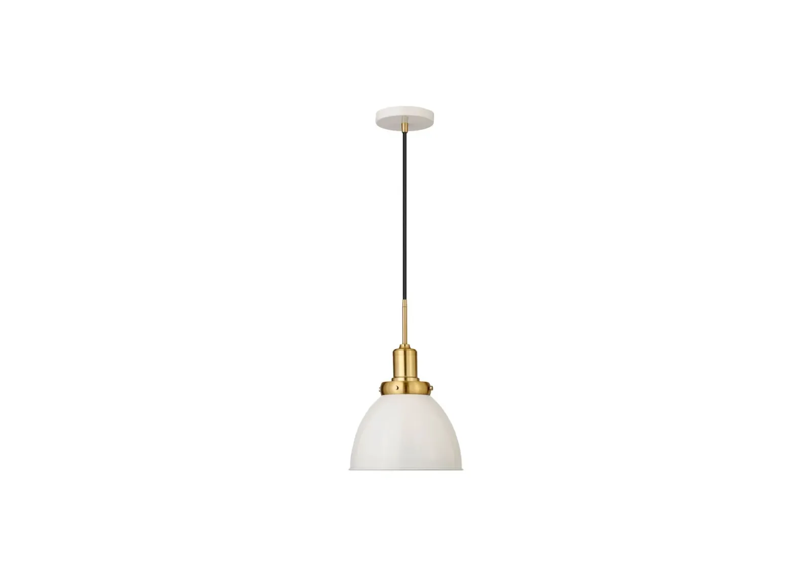 Pari Metal Pendant in Pearled White/Brass by Hudson & Canal