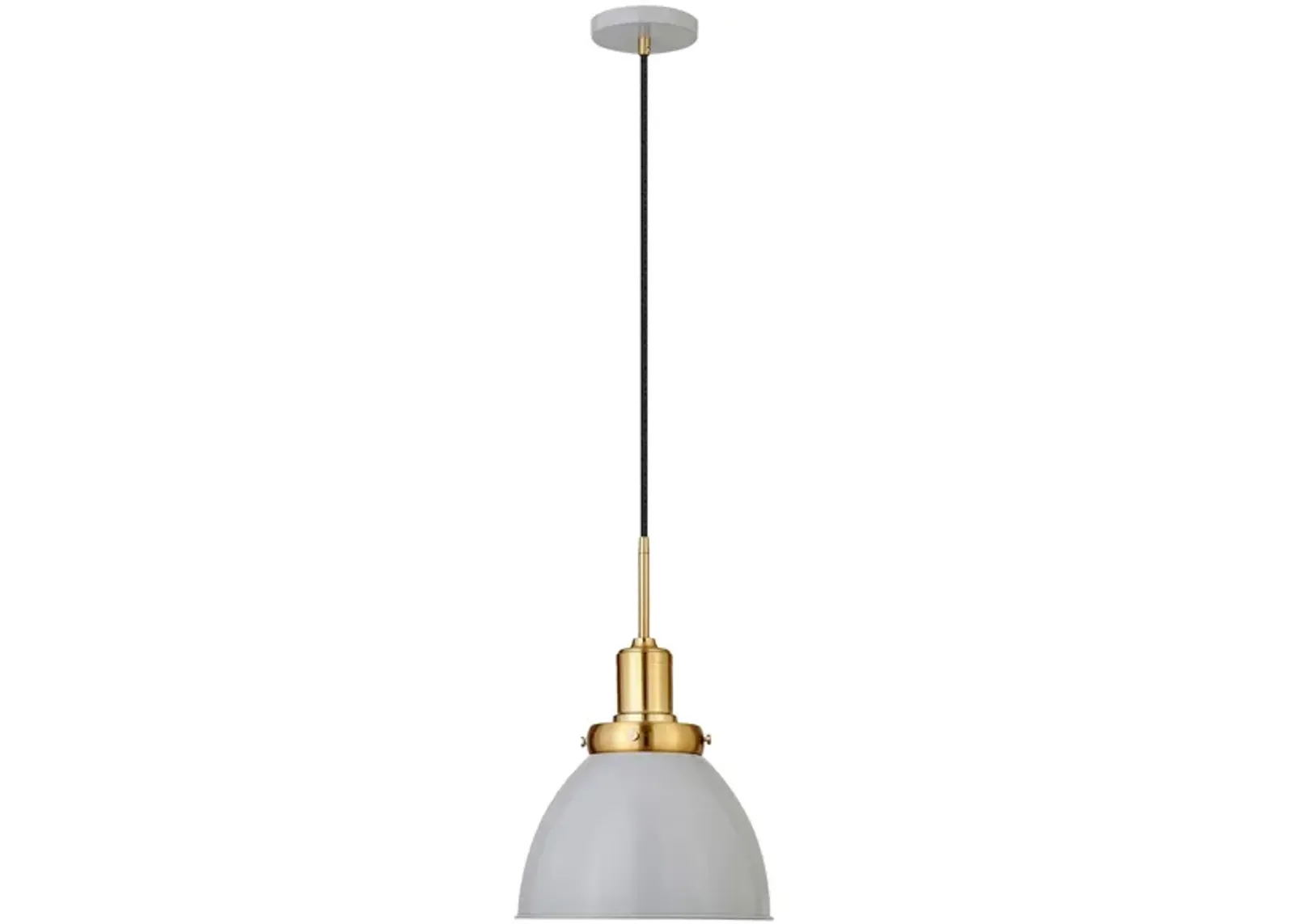 Pari Metal Pendant in Matte Gray/Brass by Hudson & Canal