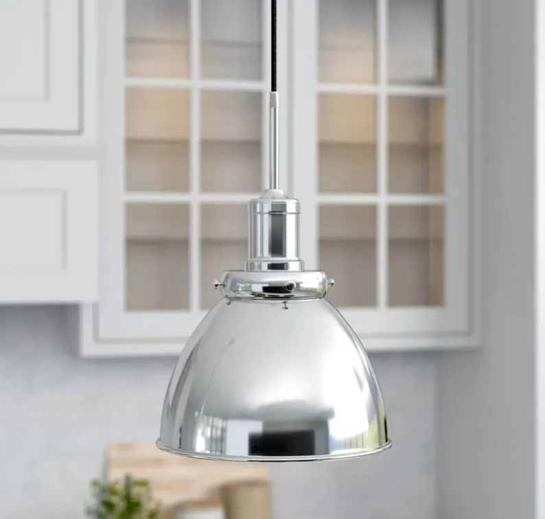 Pari Metal Pendant in Polished Nickel by Hudson & Canal