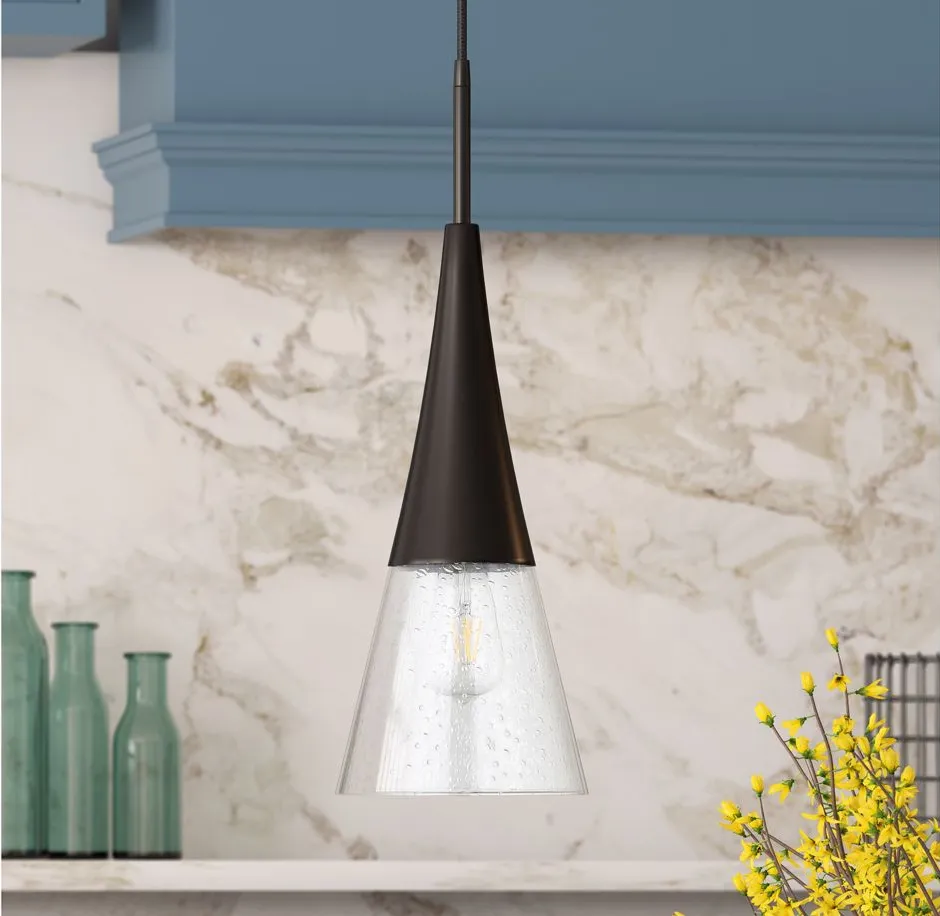 Simone Pendant in Blackened Bronze by Hudson & Canal