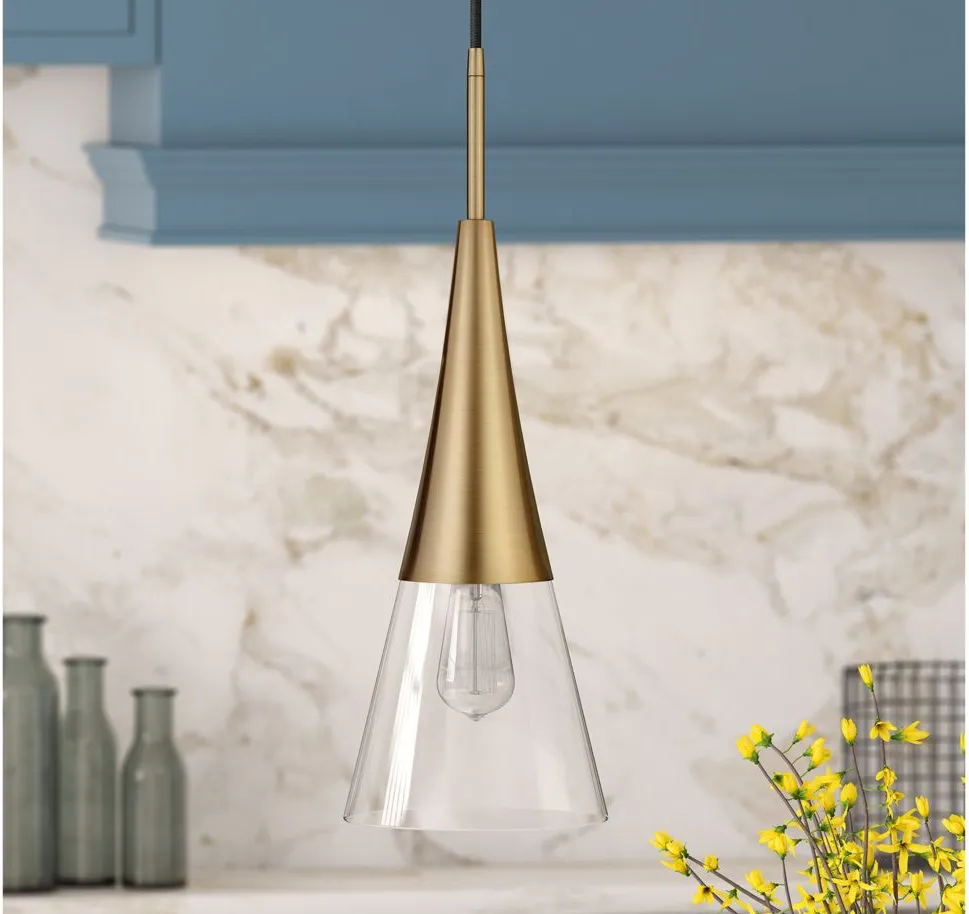 Simone Pendant in Brass by Hudson & Canal