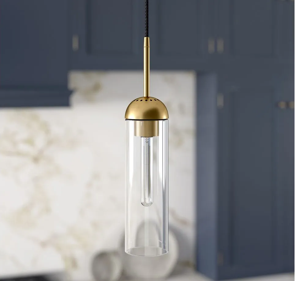 Valentina Mini Pendant in Antique Brass by Hudson & Canal