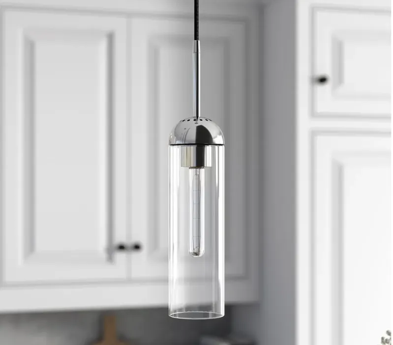 Valentina Mini Pendant in Polished Nickel by Hudson & Canal