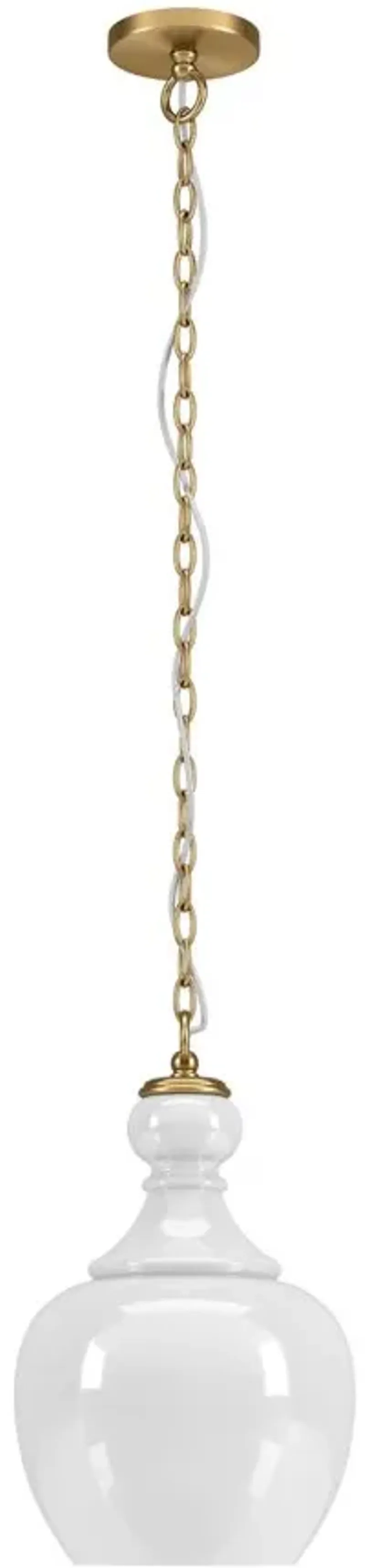 Nadire Pendant in Brushed Brass by Hudson & Canal