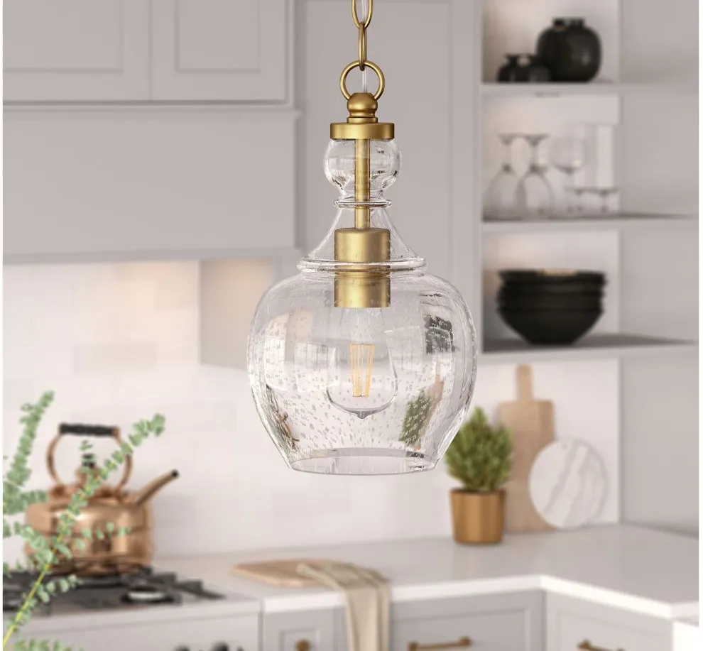 Nadire Pendant in Brushed Brass by Hudson & Canal