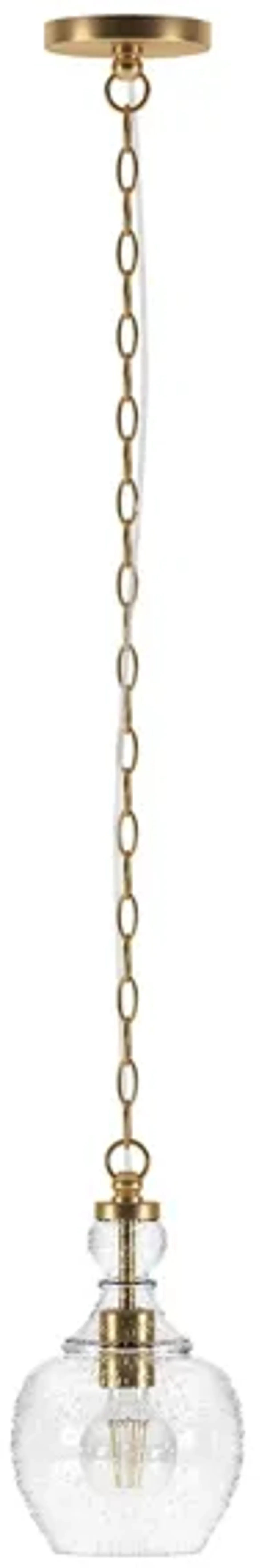 Nadire Pendant in Brushed Brass by Hudson & Canal