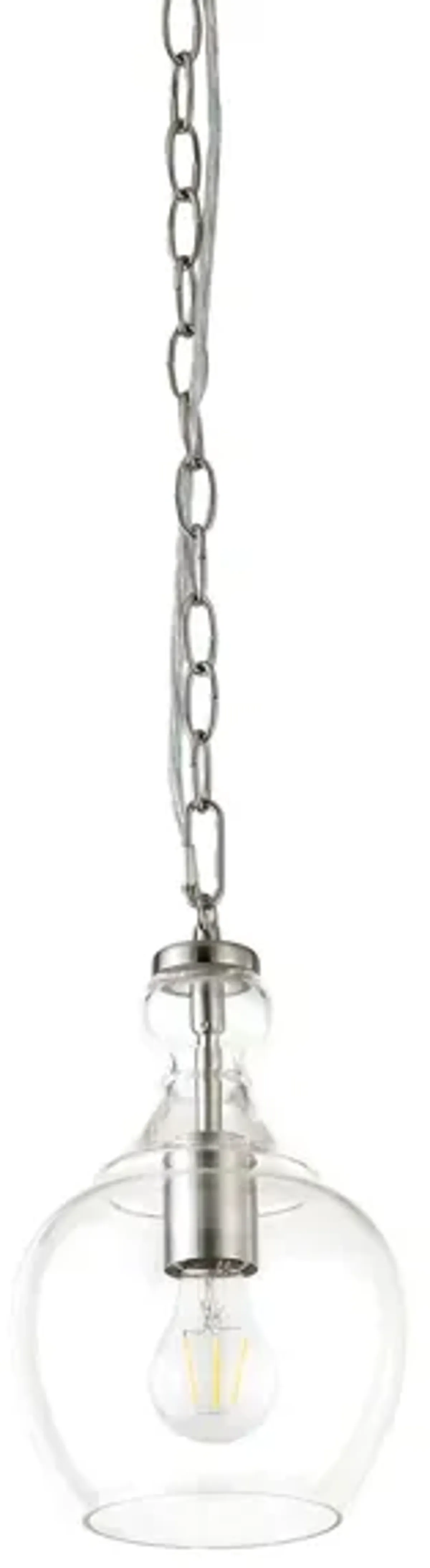 Nadire Pendant in Brushed Nickel by Hudson & Canal