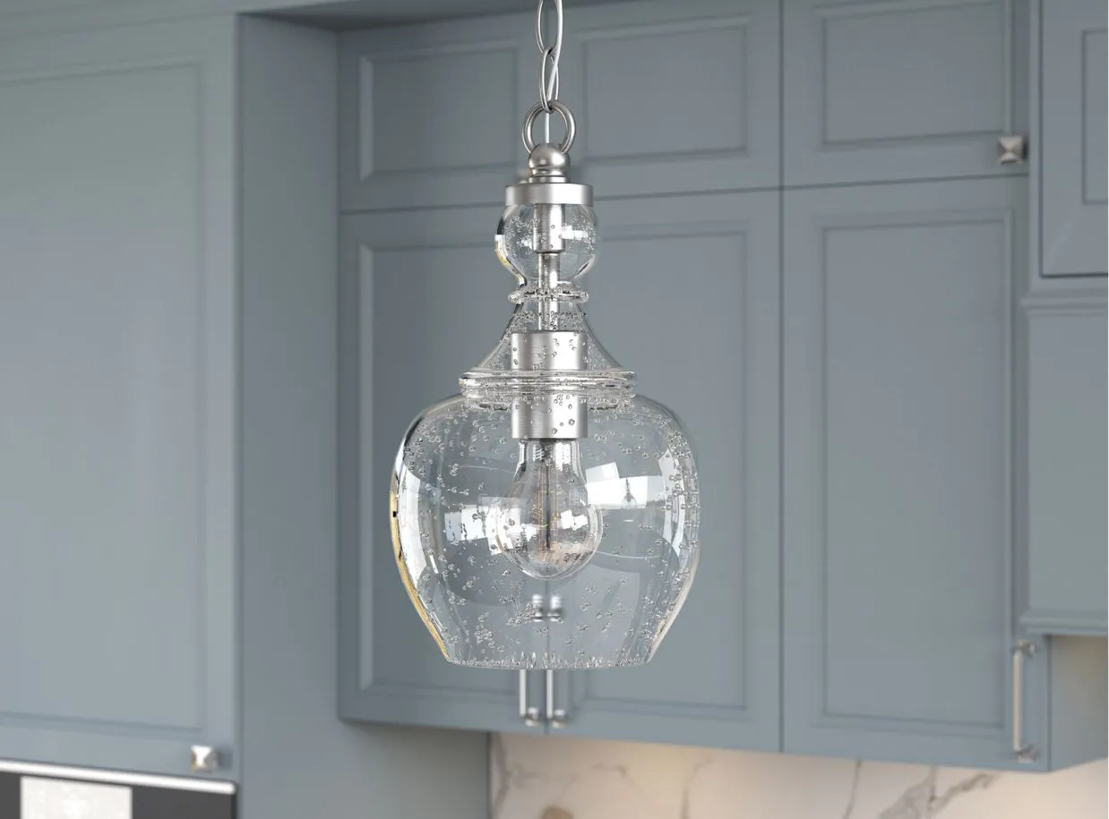 Nadire Pendant in Brushed Nickel by Hudson & Canal