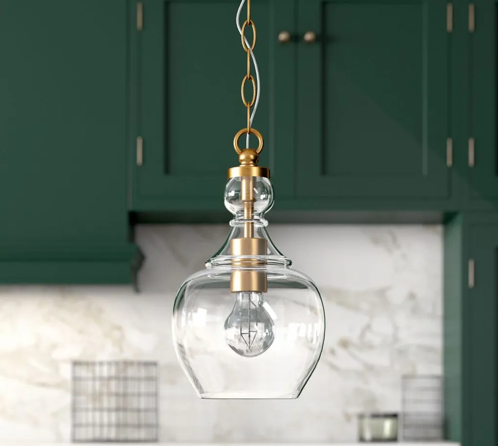 Nadire Pendant in Brushed Brass by Hudson & Canal