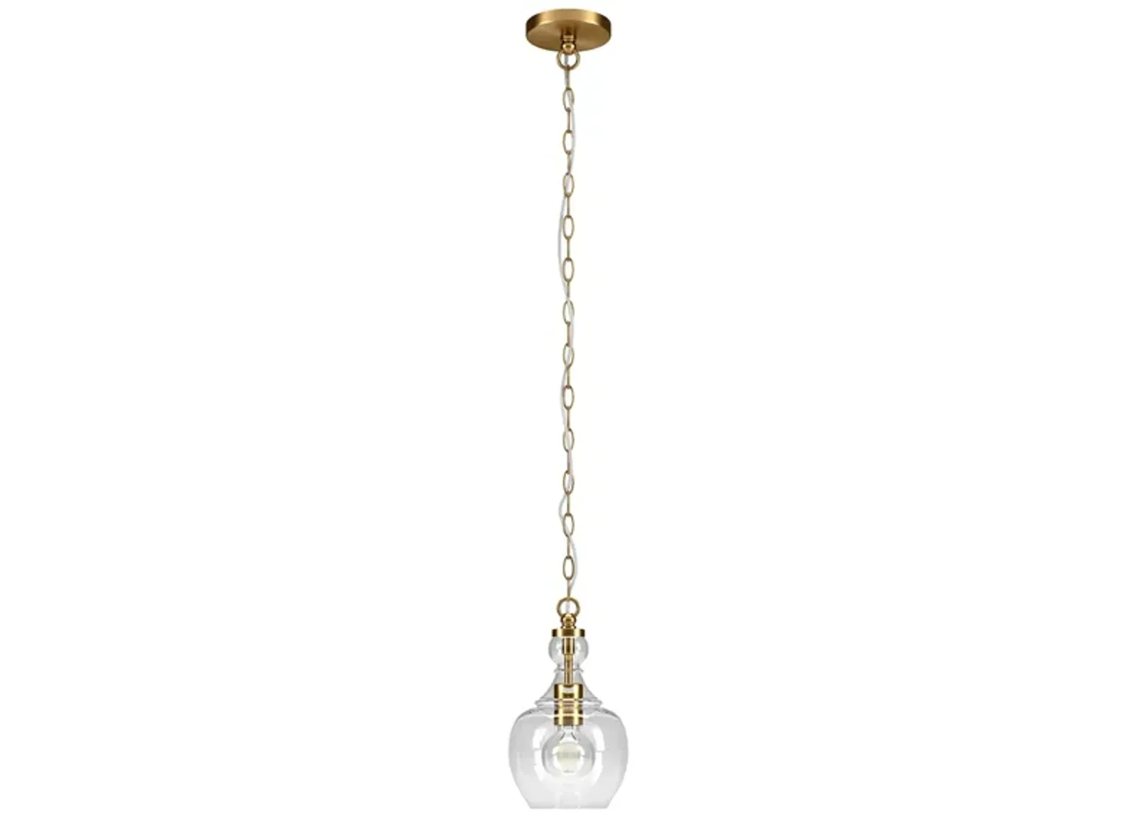 Nadire Pendant in Brushed Brass by Hudson & Canal