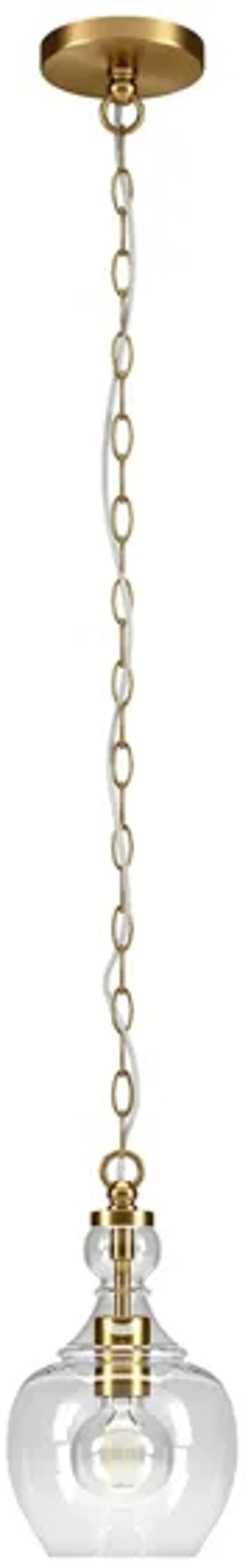 Nadire Pendant in Brushed Brass by Hudson & Canal