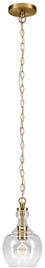 Nadire Pendant in Brushed Brass by Hudson & Canal