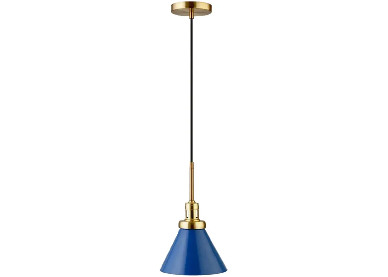 Marcio Pendant in Blue;Brass by Hudson & Canal