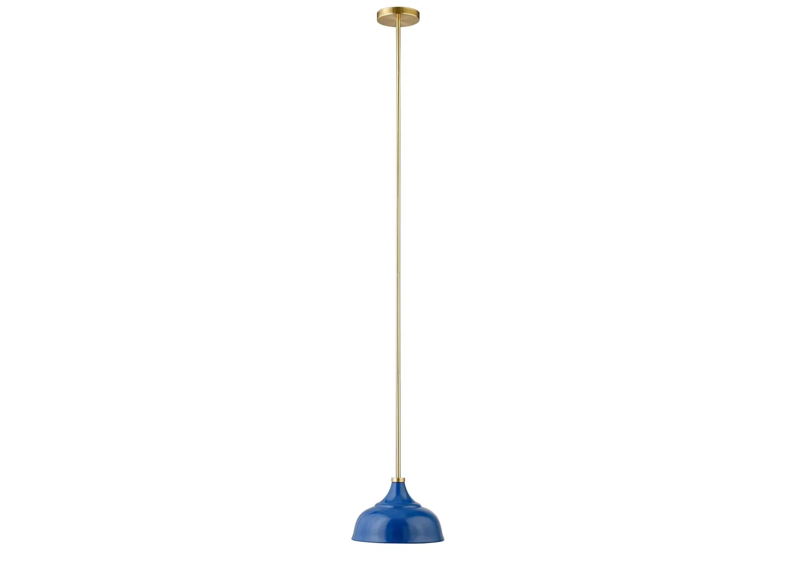 Regan Pendant in Blue;Brass by Hudson & Canal