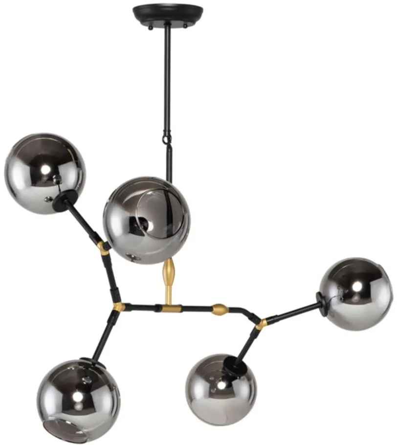 Atom 5 Pendant Light in GREY by Nuevo