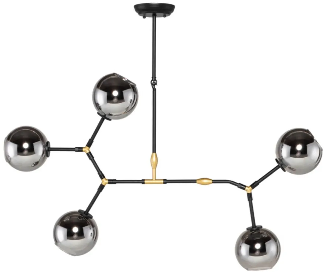 Atom 5 Pendant Light in GREY by Nuevo