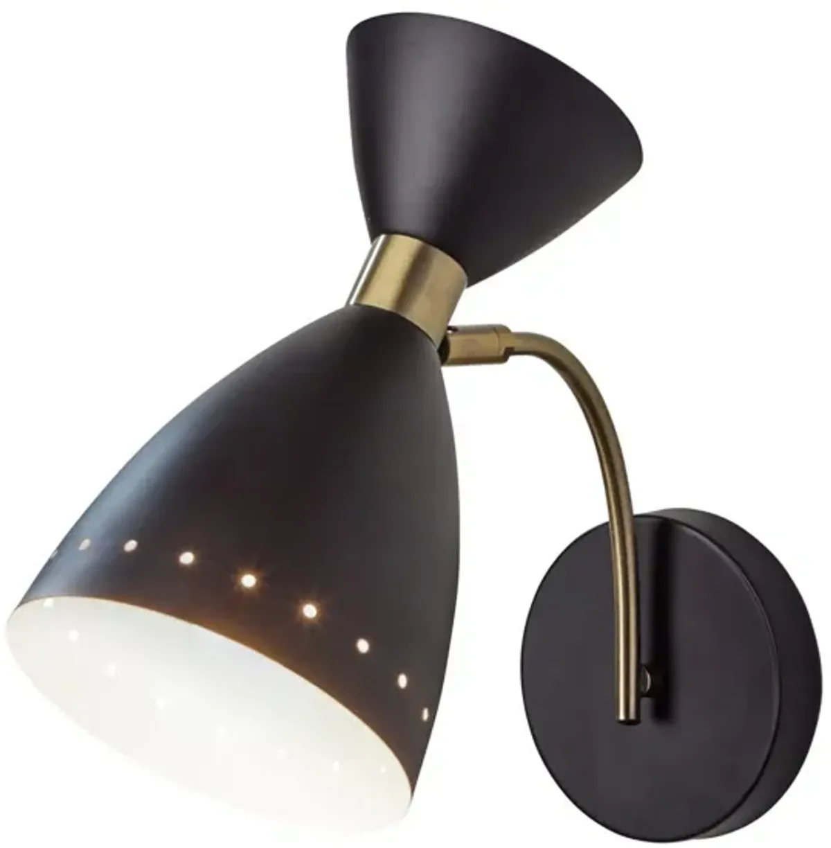 Oscar Wall Light in Black by Adesso Inc