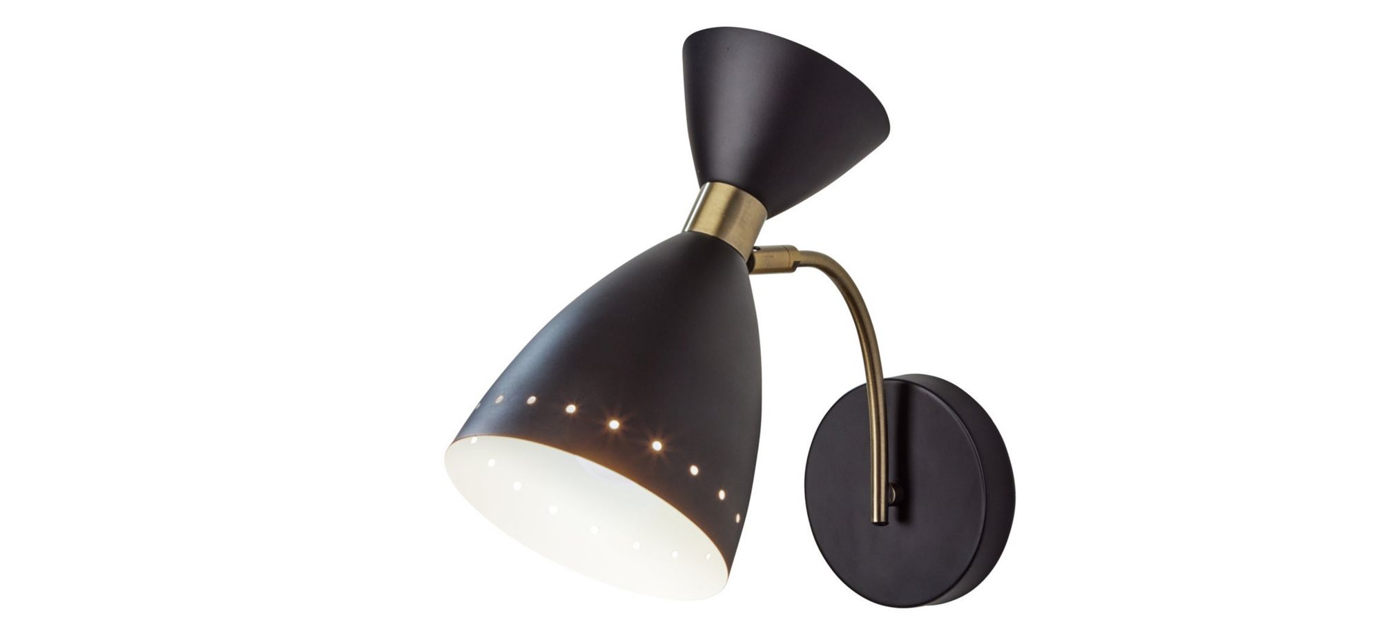 Oscar Wall Light in Black by Adesso Inc