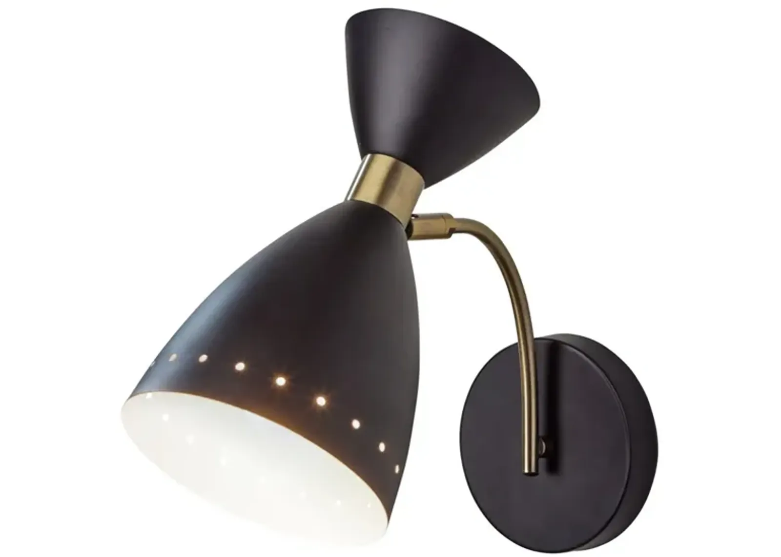 Oscar Wall Light in Black by Adesso Inc