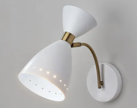 Oscar Wall Light in White by Adesso Inc