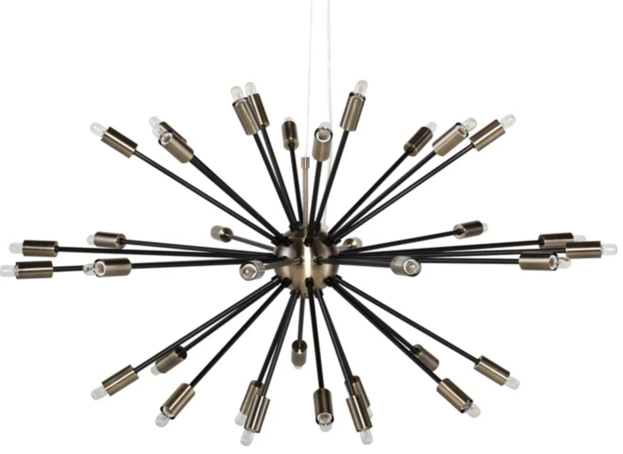 Vladimir Pendant Light in ANTIQUE BRASS by Nuevo