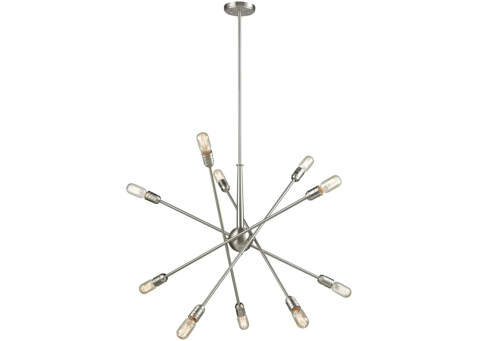 Delphine 10-Light Chandelier in Satin Nickel by Stein World