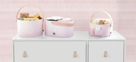 BabyGap 3-Pack Storage Bins with Handles by Delta Children in Pink by Delta Children