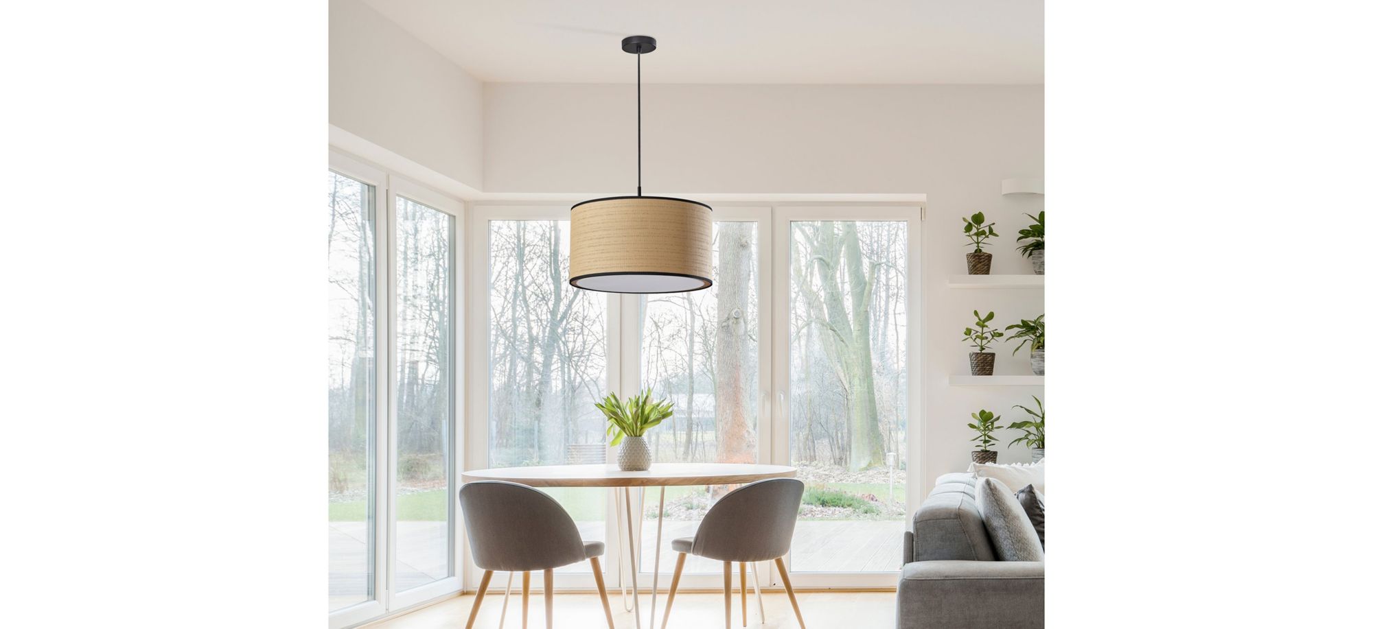 Harvest Large Pendant Light in Black by Adesso Inc