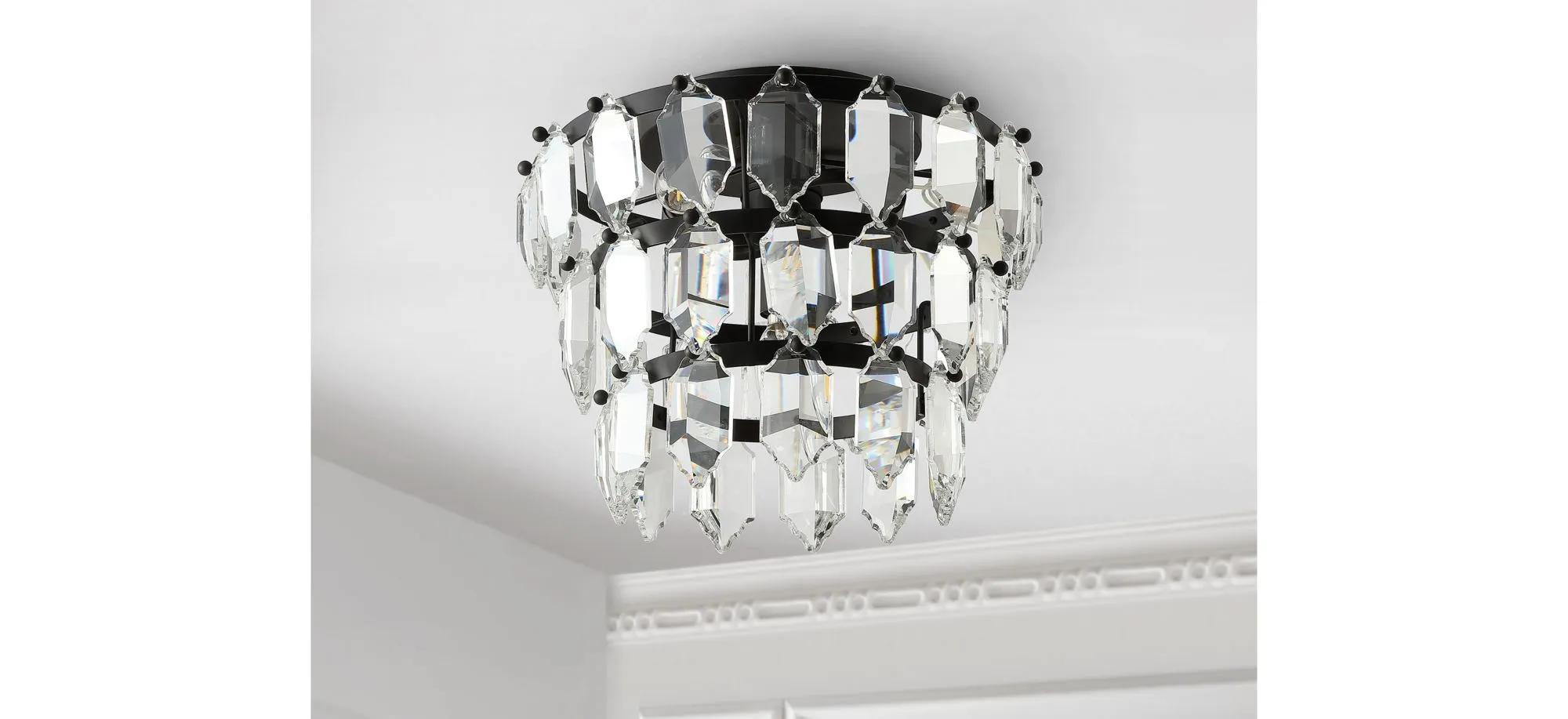 Norla Flush Mount in Black by Safavieh