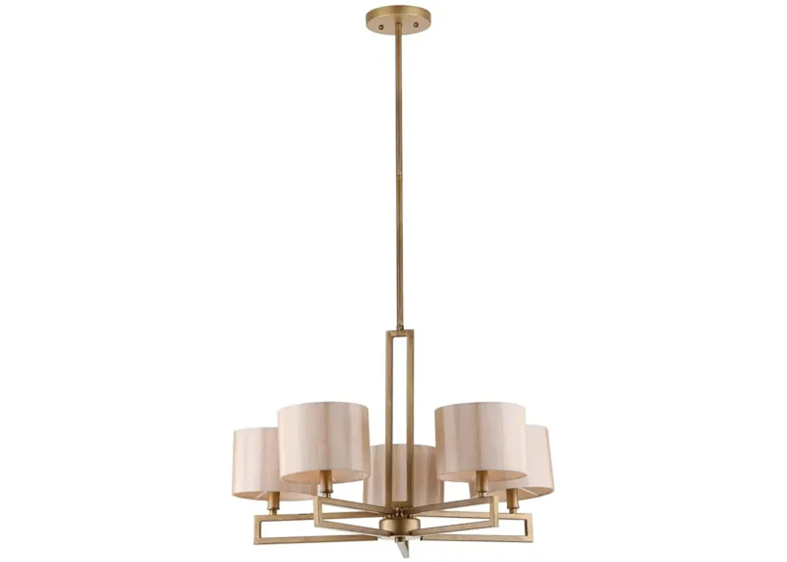 Renford Adjustable Chandelier in Gold by Safavieh