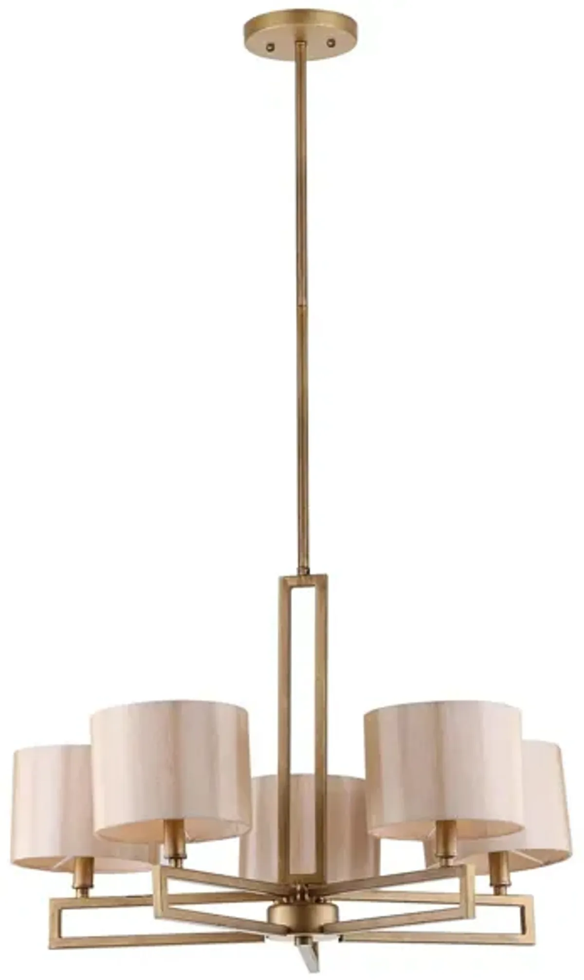 Renford Adjustable Chandelier in Gold by Safavieh