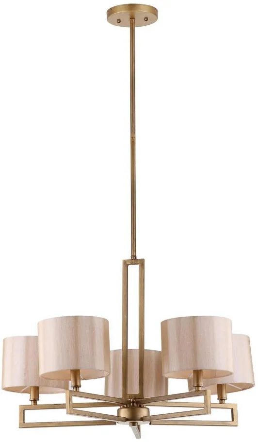 Renford Adjustable Chandelier in Gold by Safavieh