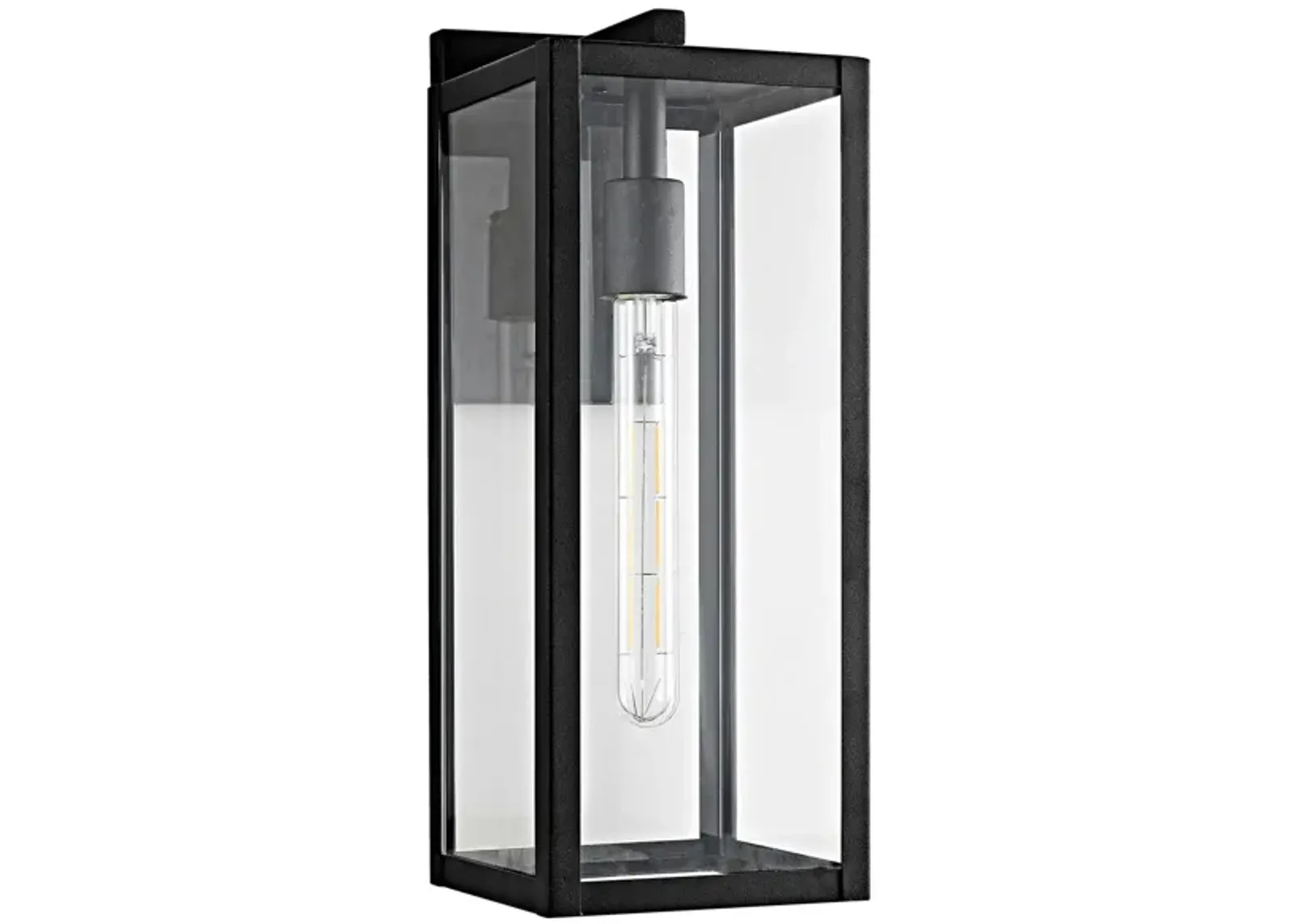 Eva Outdoor Wall Lantern in Black by Safavieh