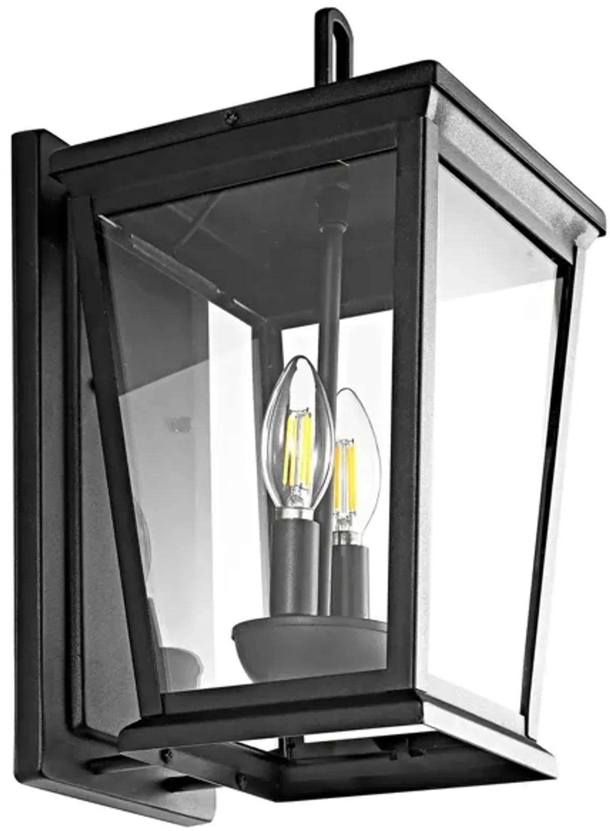 Derry Outdoor Wall Lantern in Black by Safavieh