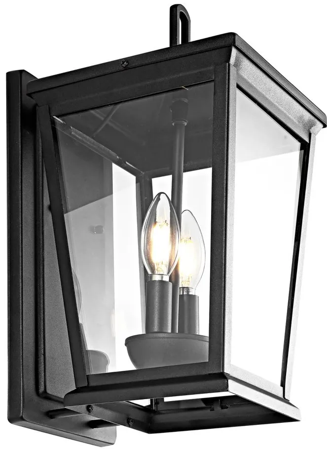 Derry Outdoor Wall Lantern in Black by Safavieh