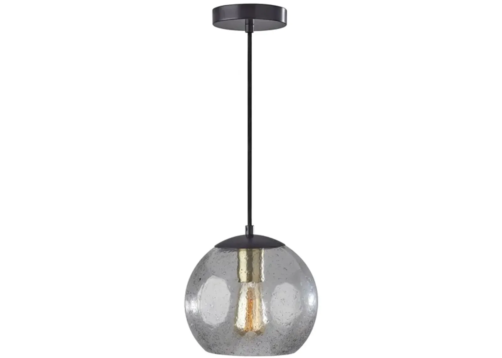 Edie Pendant Light in Dark Bronze w/ Brass Accents by Adesso Inc