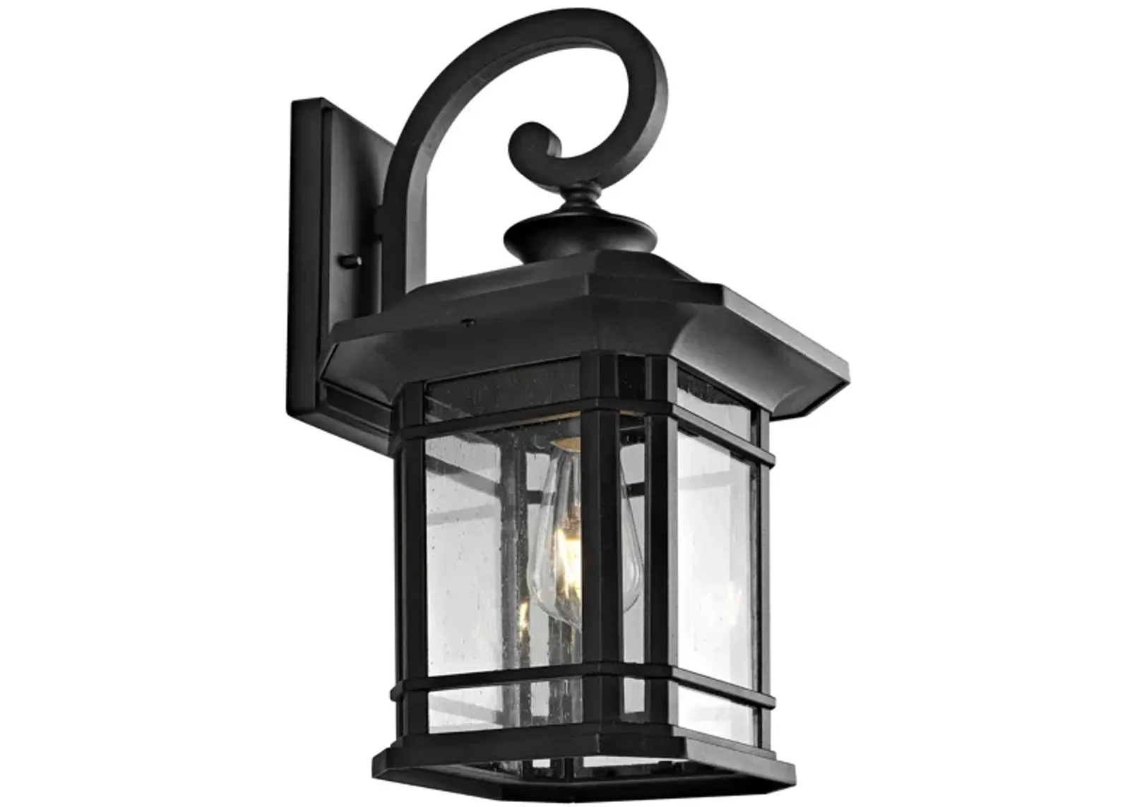 Cendra Outdoor Wall Lantern in Black by Safavieh