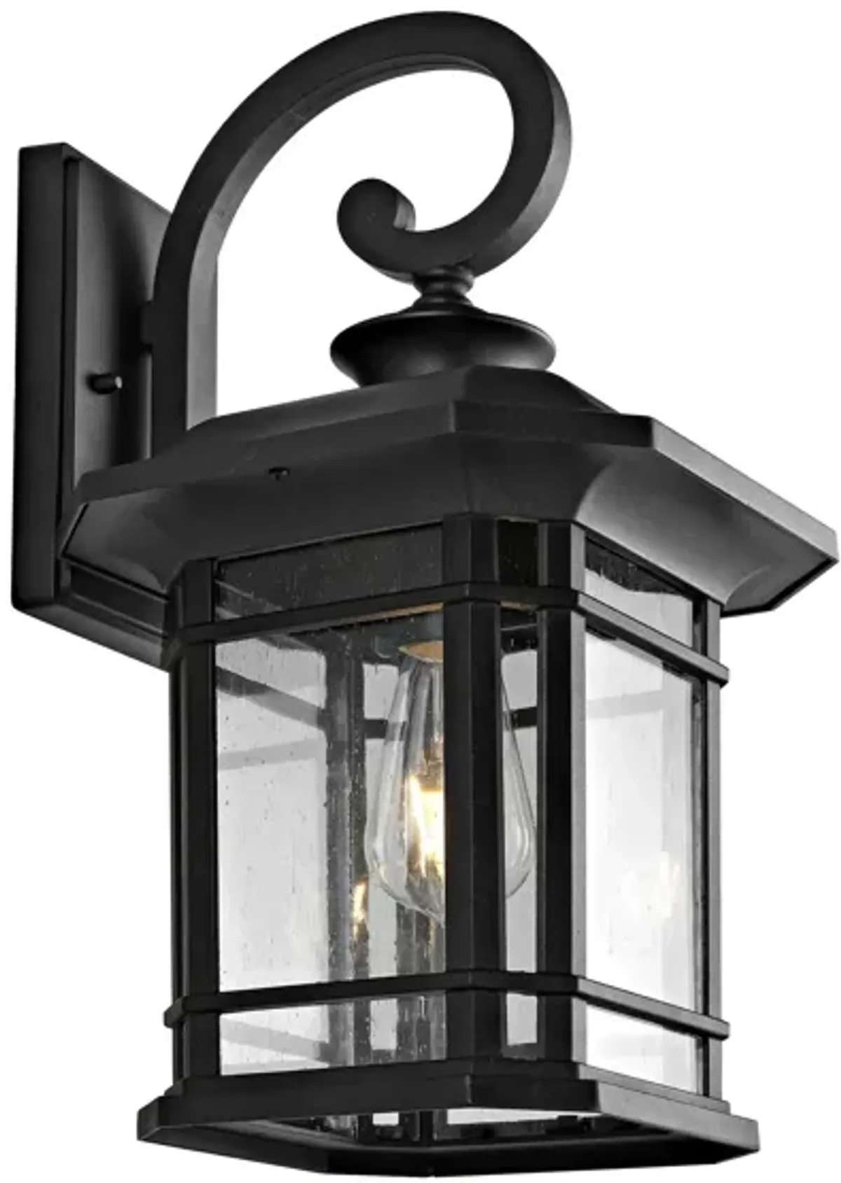 Cendra Outdoor Wall Lantern in Black by Safavieh